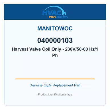 manitowoc-040000103-genuine-oem-harvest-valve-coil-only-230v-50-60-hz-1-ph Manitowoc 040000103 Genuine OEM Harvest Valve Coil Only - 230V/50-60 Hz/1 Ph
